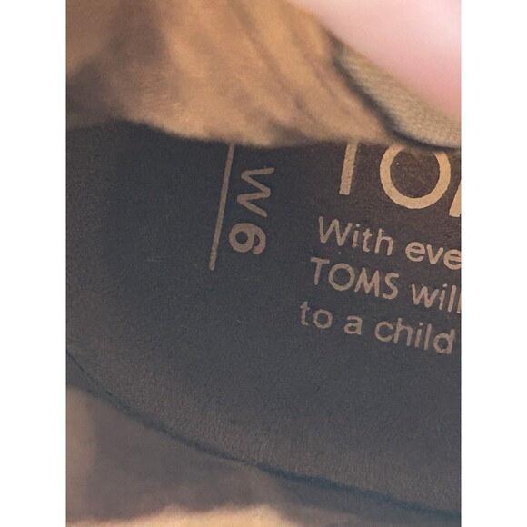 Toms Majorca Women’s 6 Tan Perforated Suede Peep Toe Chunky Heel Booties - Picture 8 of 10